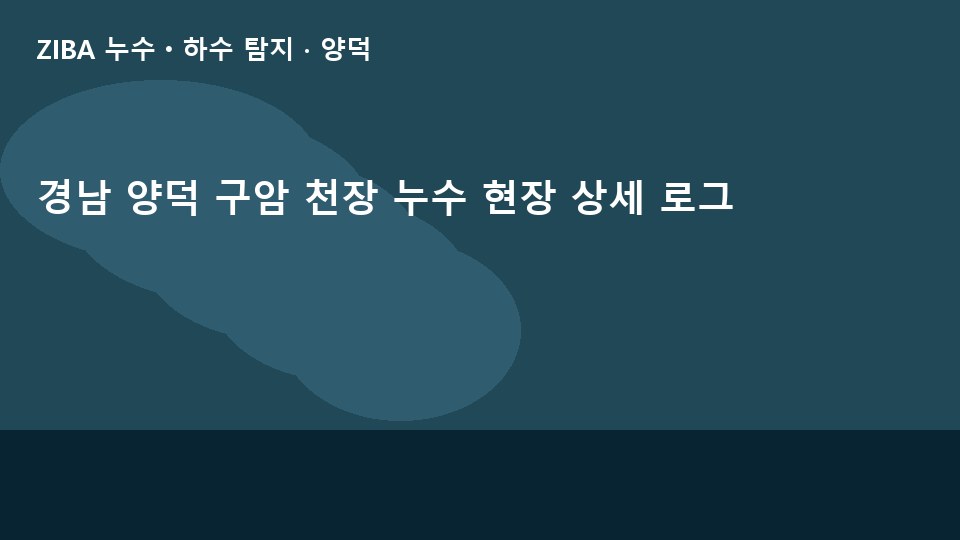 경남 양덕 구암 천장 누수 현장 상세 로그