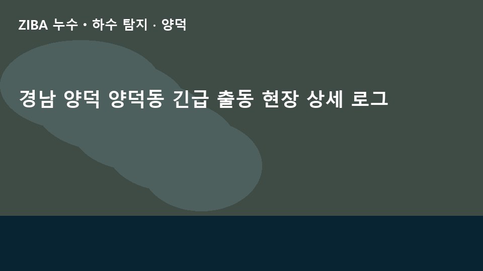 경남 양덕 양덕동 긴급 출동 현장 상세 로그